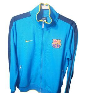 Nike Barcelona FCB Blue & Yellow Full-Zip Jacket Mens Size M Polyester